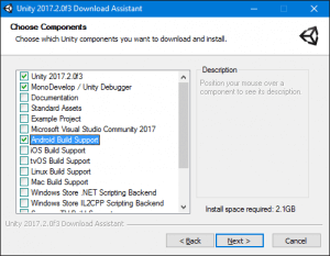 Unity Installation Android Build Support