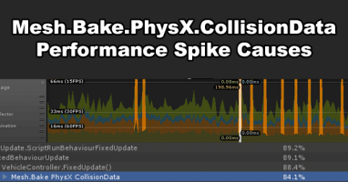 Unity Mesh.Bake.PhysX.CollisionData Profiler Spike