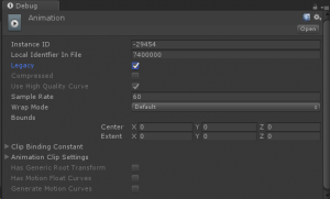 Unity Inspector Animation Clip Legacy Checkbox