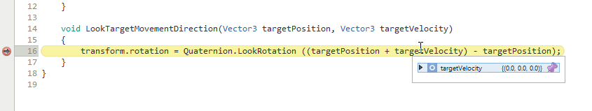 Mono Develop variable inspect
