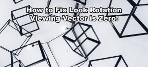 Unity Look Rotation Viewing Vector is Zero